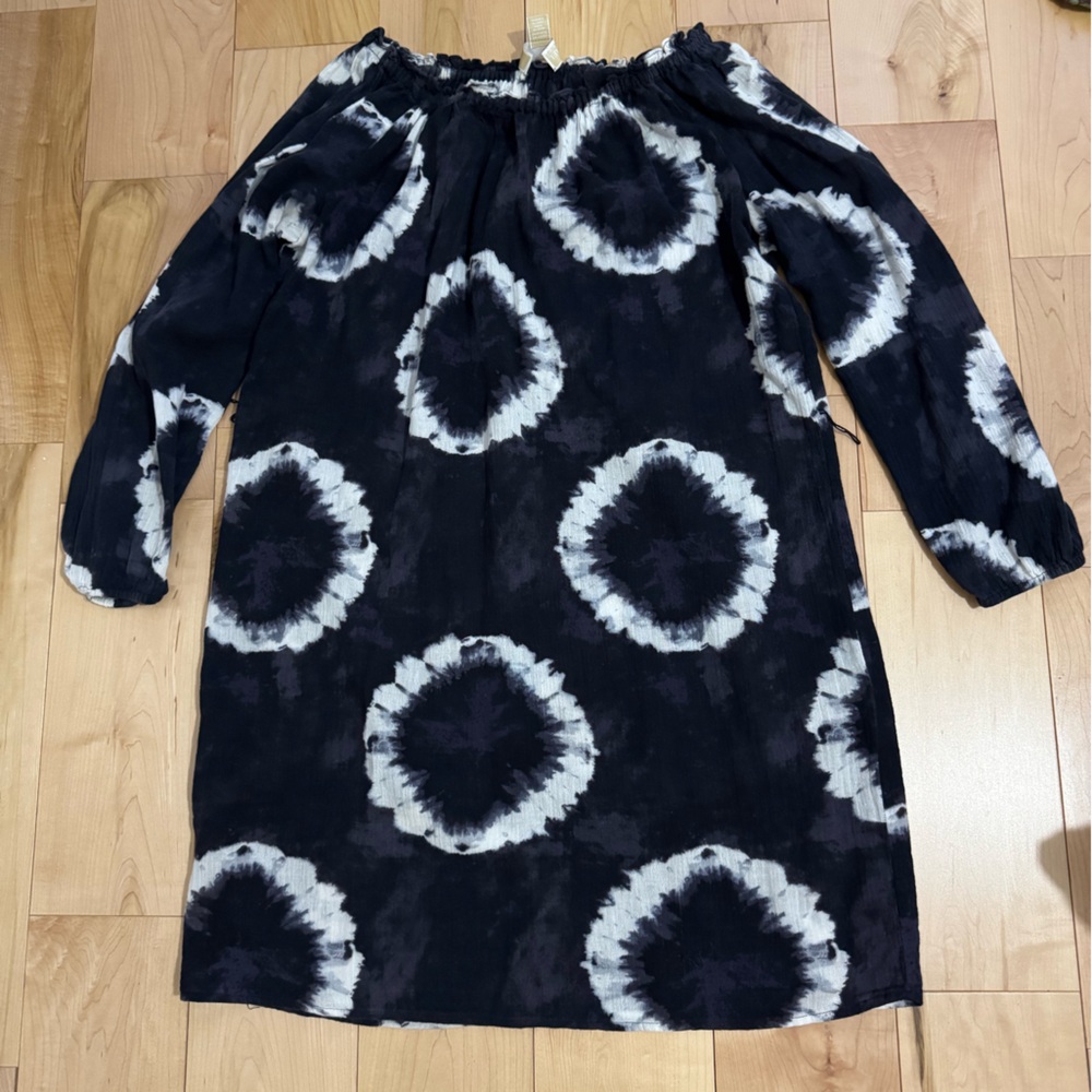 Black and White Tie-Dye Women's dress